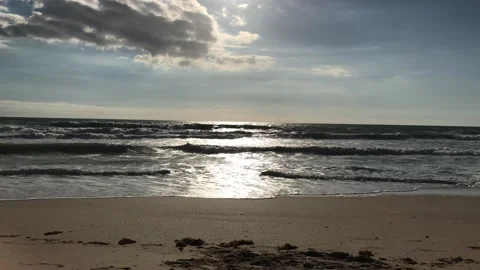 Sandy beach Playa de Zahara de los Atunes near Tarifa Cadiz Stock Footage 132053620