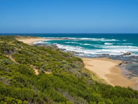 Sandy beach - Point Franklin Stock Photos
