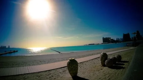 Sandy beach in Qatar Stock Footage 52780821
