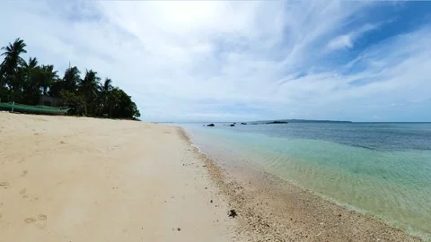 Sandy Beach in Santa Fe, Tablas Island. Romblon, Philippines. Stock Footage 266802106