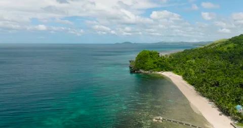 Sandy Beach in Santa Fe, Tablas, Romblon. Philippines. Stock Footage 266804087