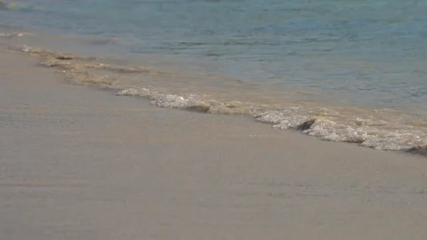 Sandy beach, sea wave Stock Footage 293942312