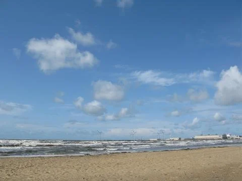 Sandy beach at Skrea Strand Stock-Fotos
