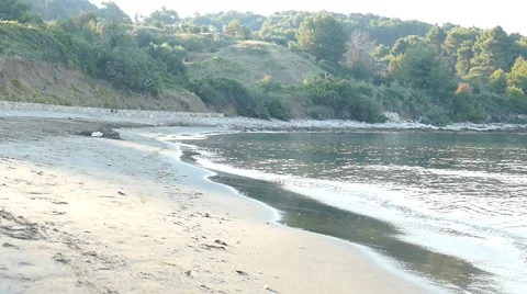 Sandy Beach Slow Motion Video stock 54914163