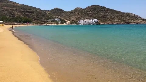Sandy beach on a sunny day Stock Footage 169289134
