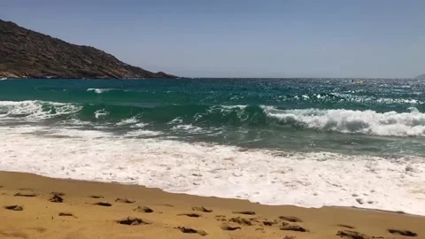 Sandy beach on a sunny windy day Stock Footage 169289063