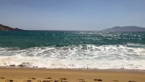 Sandy beach on a sunny windy day Stock Footage 169289081
