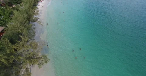 Sandy beach at sunset Stock Footage 61476501