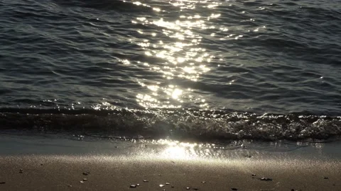 Sandy beach. Surf. Vídeos de archivo 136639073