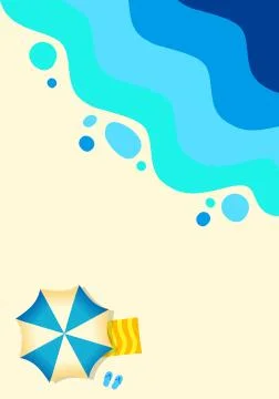 Sandy beach tropical background ocean, abstract sea. Sunny summe Stock Illustration