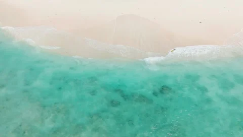 Sandy beach with turquoise waters. Seychelles, Mahe. Stock Footage 300556243