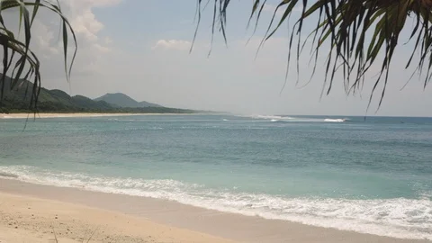 Sandy beach. Vacation time. Summer vibe. Stock Footage 91846774