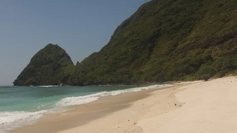 Sandy beach. Vacation time. Summer vibe. Stock Footage 91847053