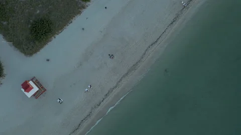 Sandy beach view from the top Stock Footage 154139960