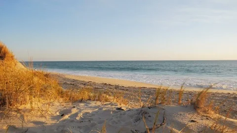 Sandy beach waves and sand in the afternoon 4k - Perth Australia Stock Footage 106875552