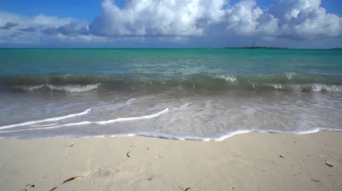 Sandy Beach Waves Stock Footage 22631928