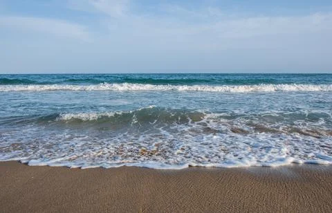 Sandy beaches of the Mediterranean Stock Photos