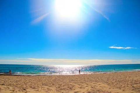 Sandy beaches of Mexico Stock Photos