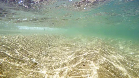 Sandy bottom in the surf on a tropical beach 库存影片 73011268