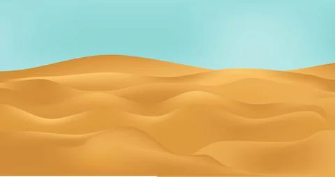 Sandy desert landscape background vector illustration Stock Illustration