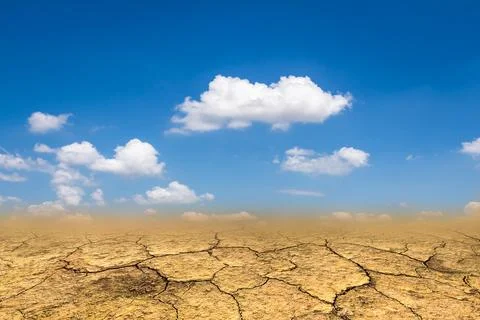 Sandy desert landscape Stock Photos
