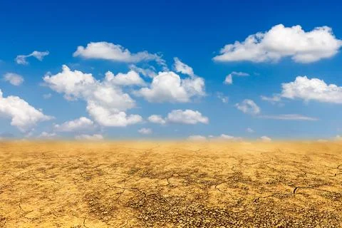 Sandy desert landscape Stock Photos