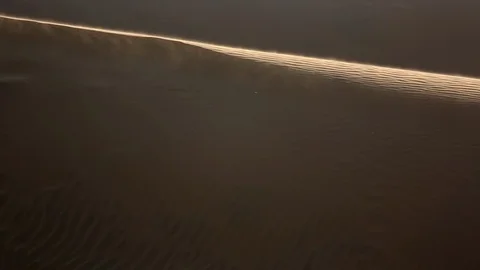 Sandy desert at sunset Stock Footage 104884877