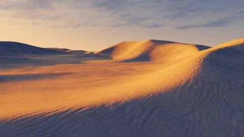 Sandy dunes at evening time closeup Stock Illustration