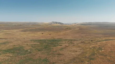 Sandy fields and clay steppes and mountains in Georgia 스톡 동영상 98157712