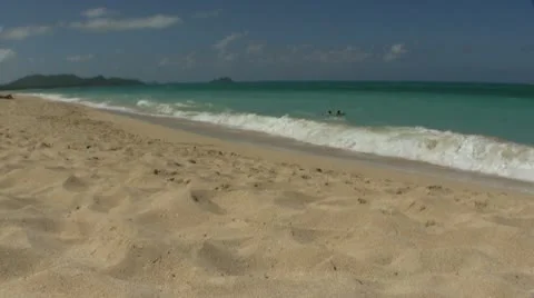 Sandy Hawaiian Beach Stock Footage 10759783