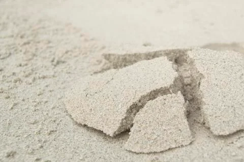 Sandy hillock on the beach Stock Photos