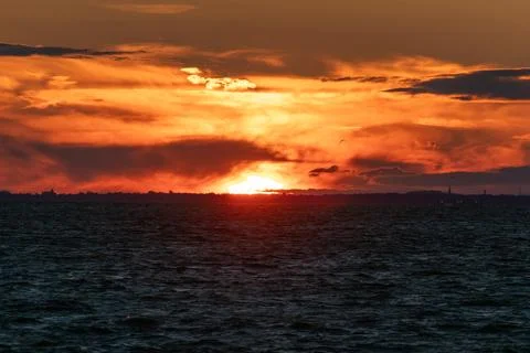 Sandy Hook Bay Sunset August 2024 Foto stock