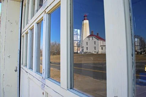 Sandy Hook Lighthouse Reflections -42 Stock Photos