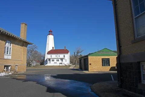 Sandy Hook Lighthouse in Winter -40 Stock Photos