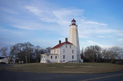 Sandy Hook Lighthouse on a Winter Day -83 Stock Photos