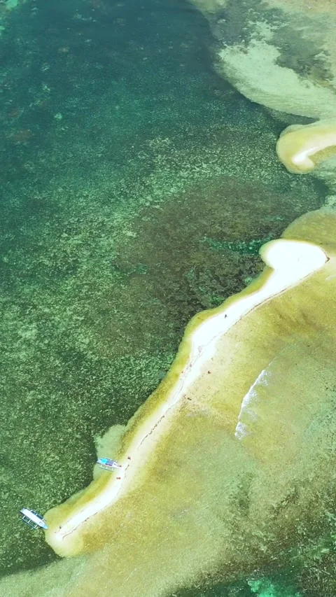Sandy island in the sea. Stock Footage 239316187