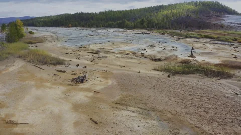 Sandy land without green spaces Video stock 149748128
