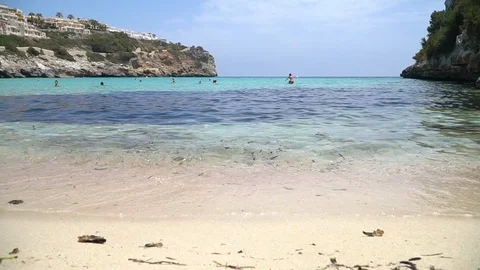 Sandy natural beach Stock Footage 128348870