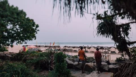 Sandy ocean Stock Photos