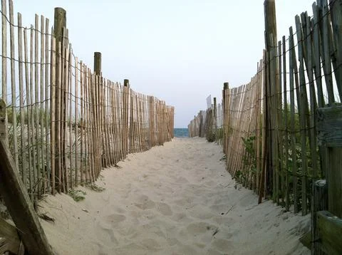 Sandy Pathway to the Sea Stock Photos