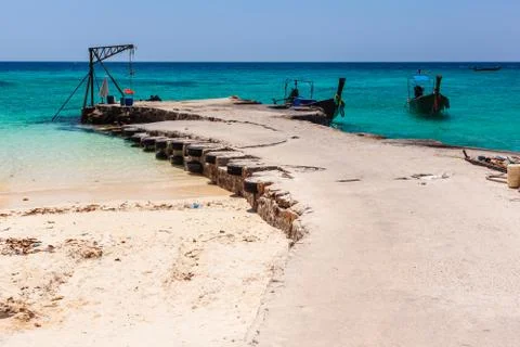 Sandy pier Stock Photos