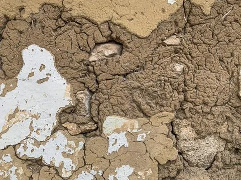 Sandy plaster textured wall. Light brown. Stock Photos