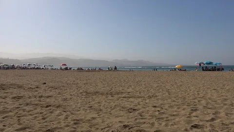 Sandy Playa de las Canteras beach in Las Palmas Gran Canaria Spain Video stock 86066784