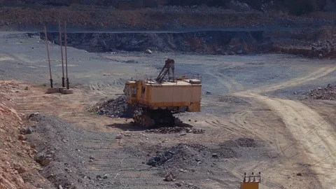 Sandy quarry in the summer at noon Stock Footage 76439757