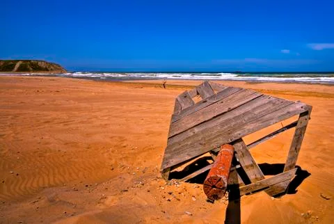 Sandy Red Beach (HDR) Stock Photos