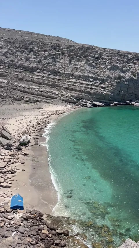 Sandy rocky beach Stock Footage 276595414