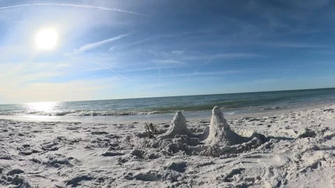Sandy Sand Castle Stock Footage 297101497