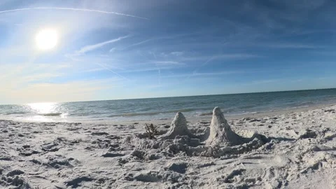 Sandy Sand Castle Stock Footage 297101499