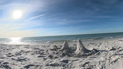 Sandy Sand Castle Stock Footage 297101522