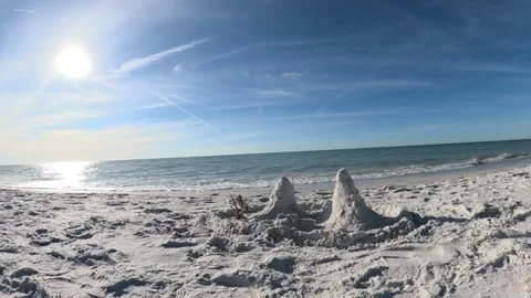 Sandy Sand Castle Stock Footage 297101859